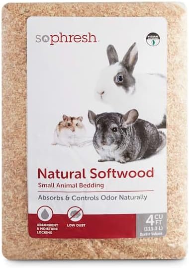 SO PHRESH Natural Softwood Small Animal Bedding 4 cu. ft.