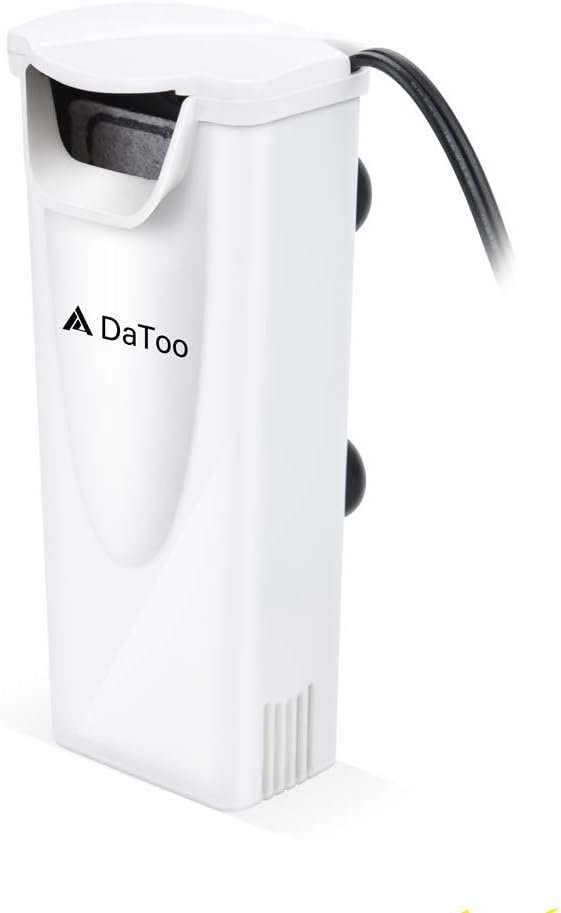 Aquarium Power Filter In-Tank Ultra Silent Small Fish Tank Filter 3W For Aquarium 1 to 10 Gallon Tank, 1 Yr Warranty