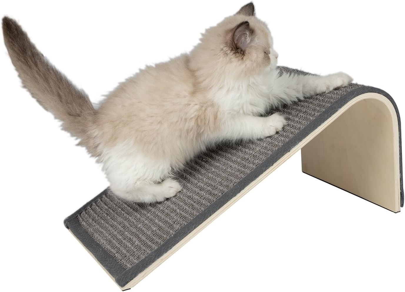 Best Pet Supplies Catify Cat Scratcher, Fun Interactive Scratchers, Posts, Poles, Claw Safe, Furniture Saver Indoor Play Support Natural Cat Behaviors Heavy Duty – Ramp (Gray)