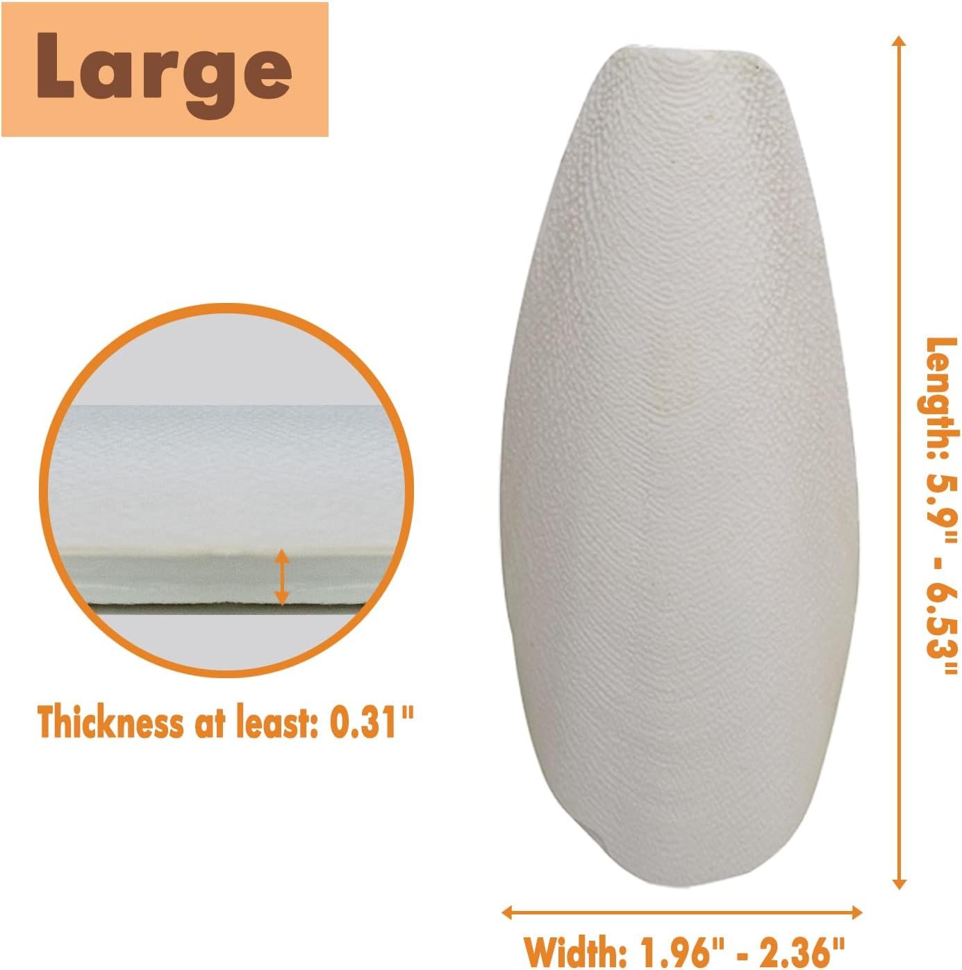 5.9″-6.53″ Large Bird Cuttlebone for Parakeets, Cuddle Bone with Plastic Holder, Cuttlefish Bone for Sharp Beaks, Natural Birds Calcium Suitable for Parrots Cockatiels Budgie, 2pcs