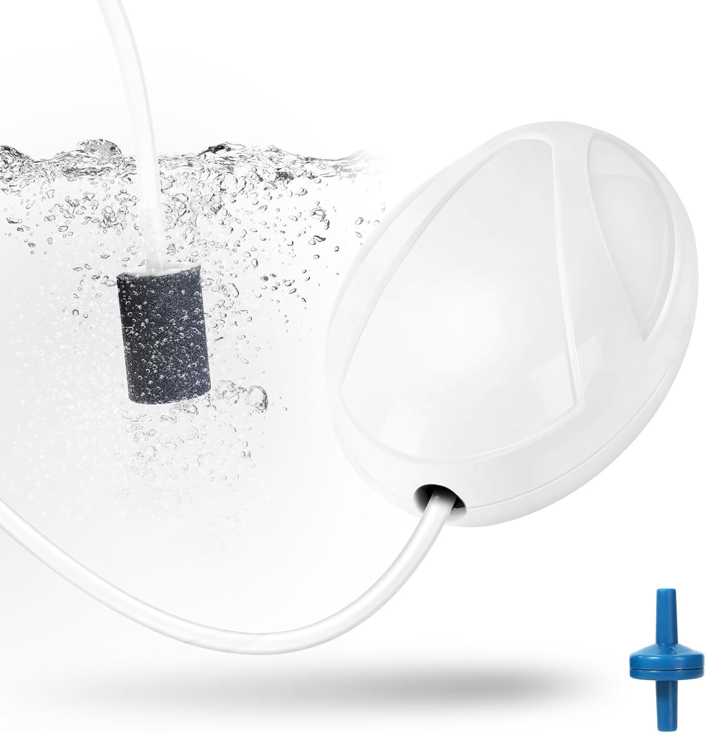 AQUANEAT Aquarium Air Pump for 20-210 Gallon Tank, Fish Air Bubbler, Hydroponic Oxygen Aerator with Stones, Airline Tubing, Check Valves