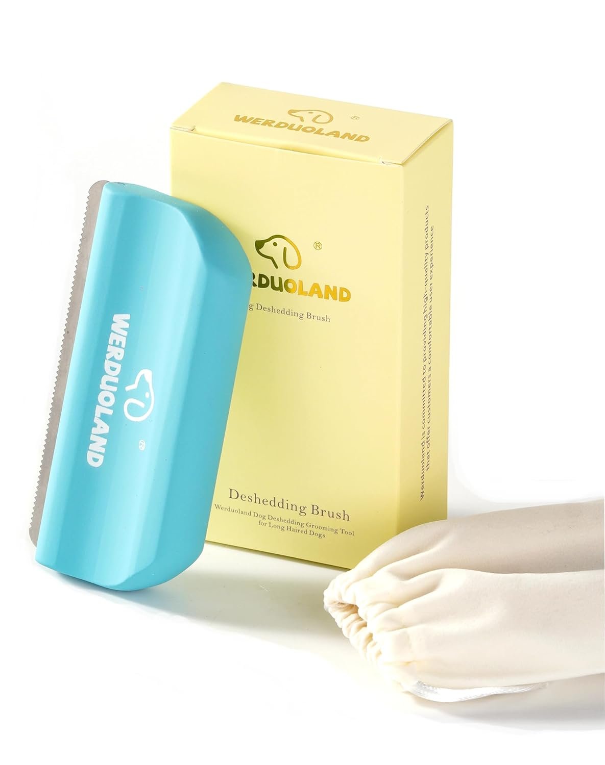 Pet Deshedding Brush for Dogs & Cats, Ergonomic Anti-Slip Wooden Handle Grooming Tool, for Short Long Double-Coated Pet Deshed Brush, Safely & Gently Removes Hair