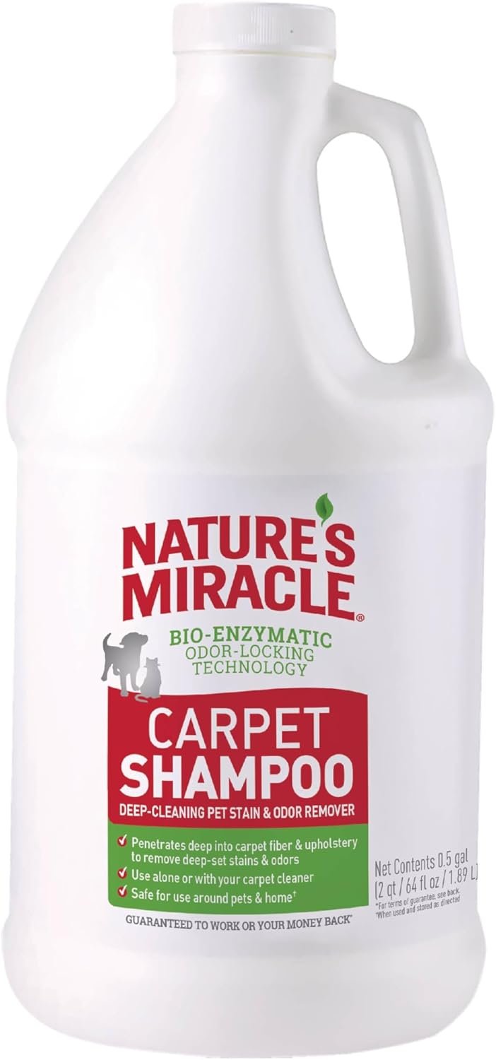 Nature’s Miracle Carpet Shampoo, Deep-Cleaning Pet Stain And Odor Remover, 64 Ounces