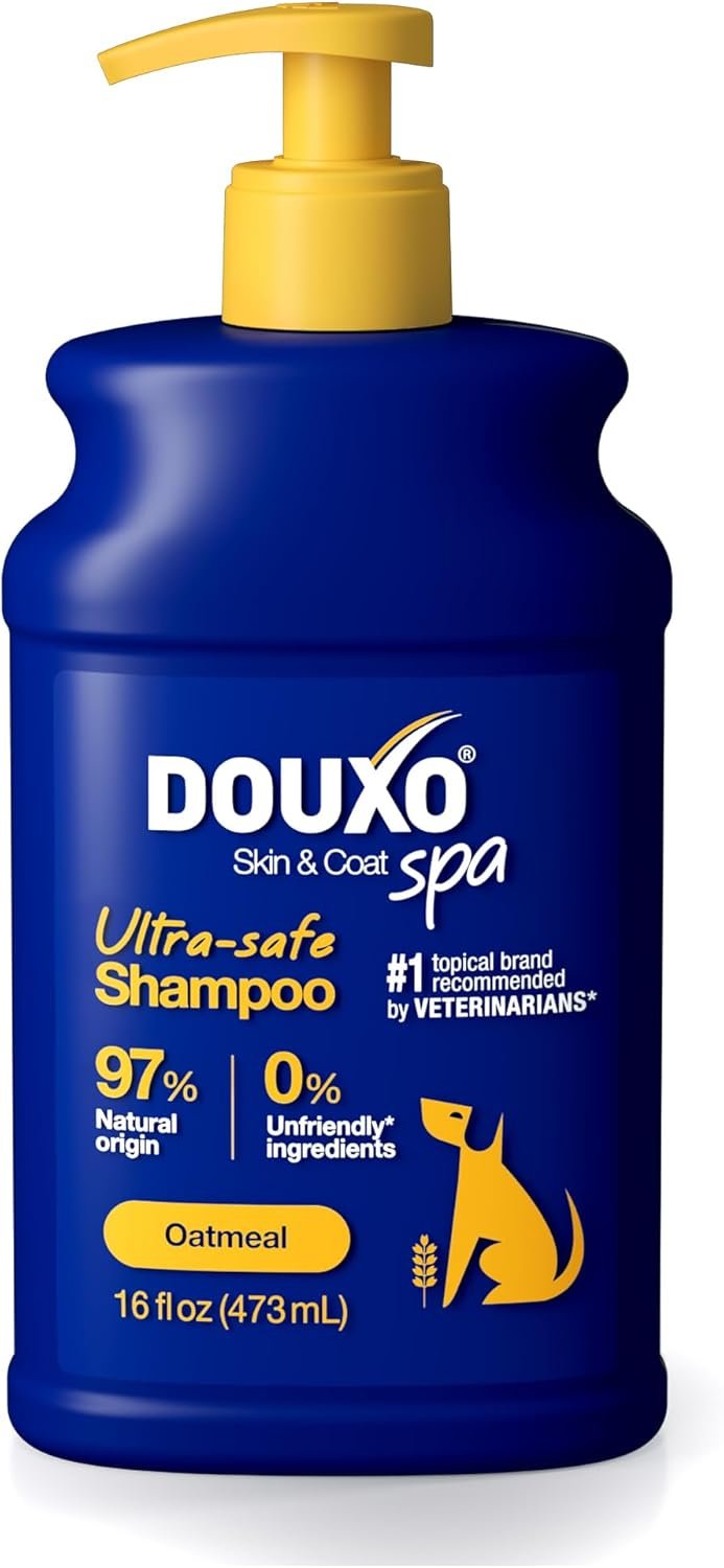 DOUXO® Skin & Coat SPA – Ultra-Safe Oatmeal Dog Shampoo, 16 fl oz, Cleans and Deeply Hydrates The Skin, Leaves The Coat Soft and Radiant, Skin-Friendly Formula