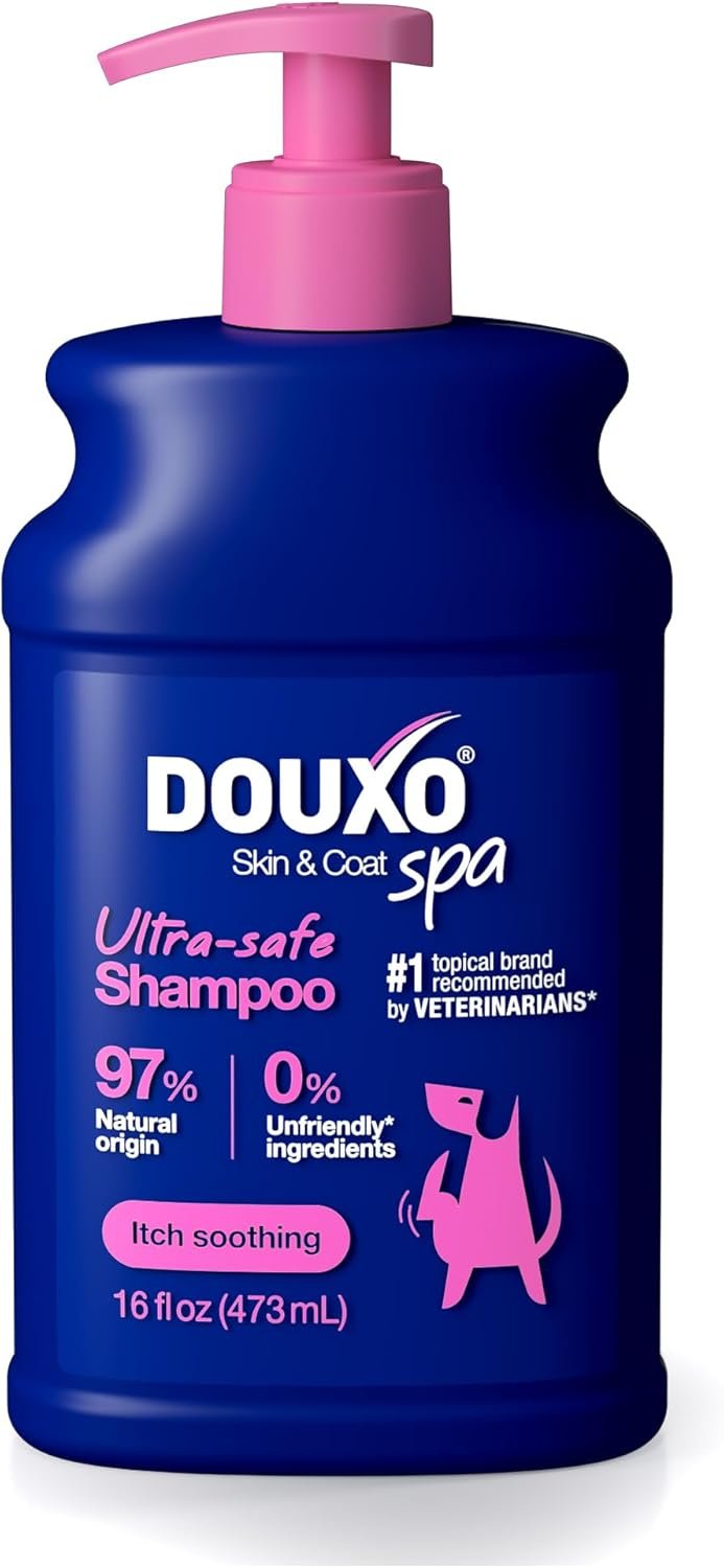 DOUXO® Skin & Coat SPA – Ultra-Safe Sensitive Skin Soothing Shampoo, 16 fl oz, Skin-Friendly Formula Cleans and Soothes, Leaves The Coat Soft and Radiant
