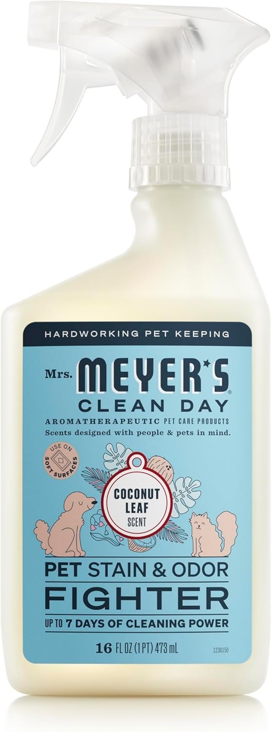 Mrs. MEYER’S CLEAN DAY Pet Stain & Odor Fighter, Coconut Leaf Scent, 16oz