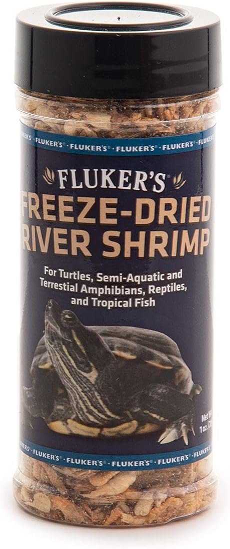 Fluker’s Freeze Dried River Shrimp, Nutrient-Packed, Ideal for Lizards, Reptiles, Birds, Fish, Hedgehogs, 1 Oz