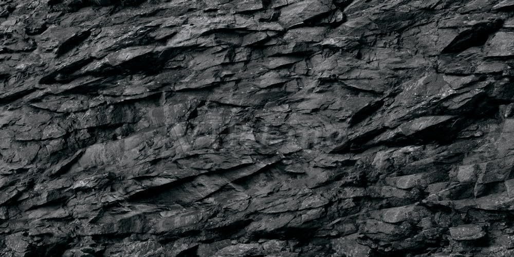 VIP. LINE 3D Effect Black Stone Texture Aquarium Background Poster Fish Tank Backdrop Decorations PVC Background (48″ x 24″/ 122 x 61cm)