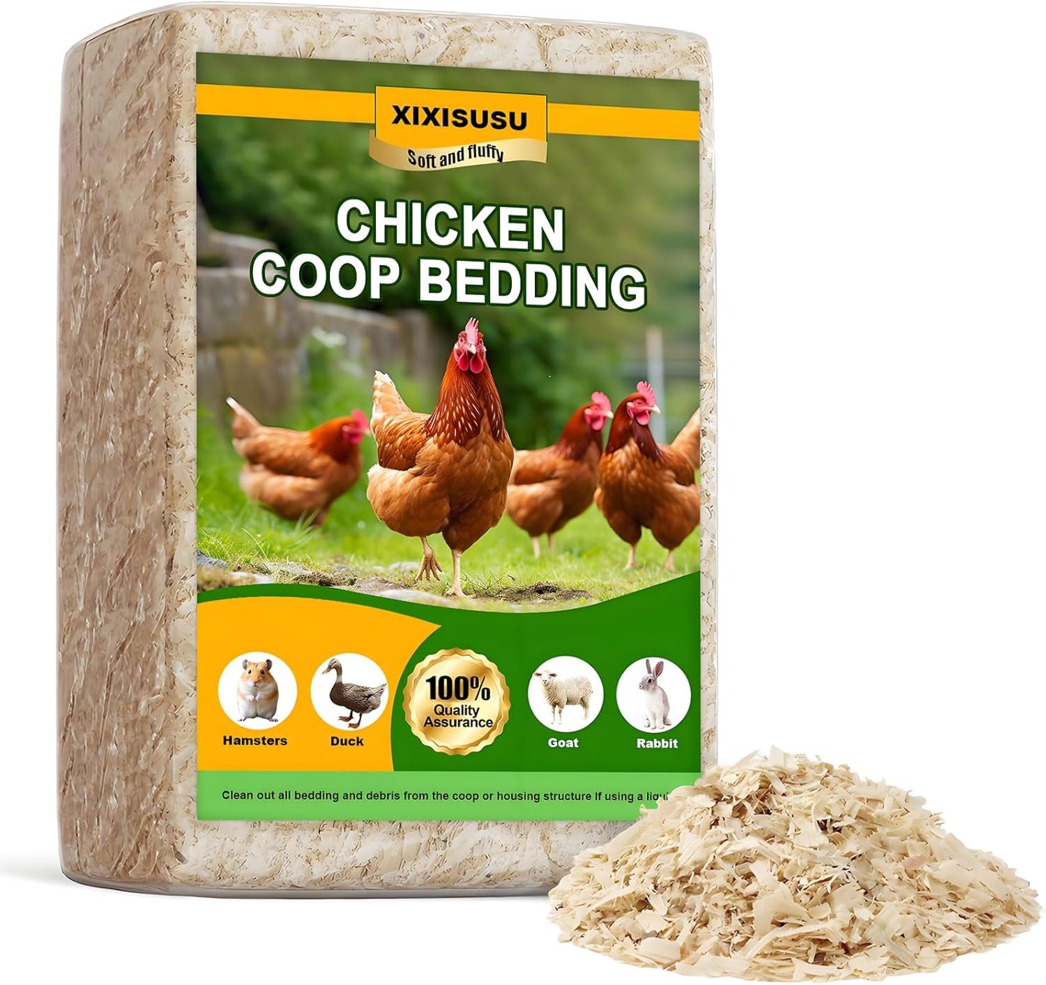 Pine Shavings for Chickens – 1lb Natural Chicken Coop Bedding | Soft Wood Shavings for Hens, Baby Chicks, Rabbits, Hamsters, Gerbils, and Chinchillas | Hemp Bedding for Chickens