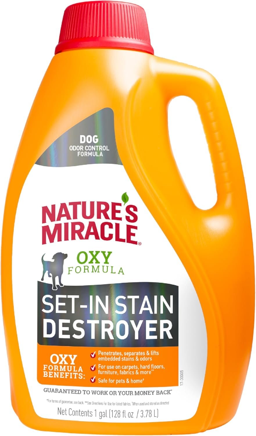 Nature’s Miracle Set-In Stain Destroyer Dog 1 Gallon, Oxy Formula With Orange Scent, 128 Ounces
