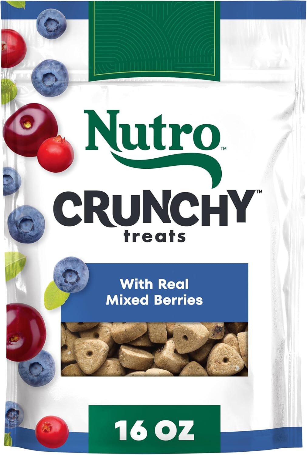 Nutro Crunchy Dog Treats with Real Mixed Berries, Training Treats for Dogs, 16 oz. Bag
