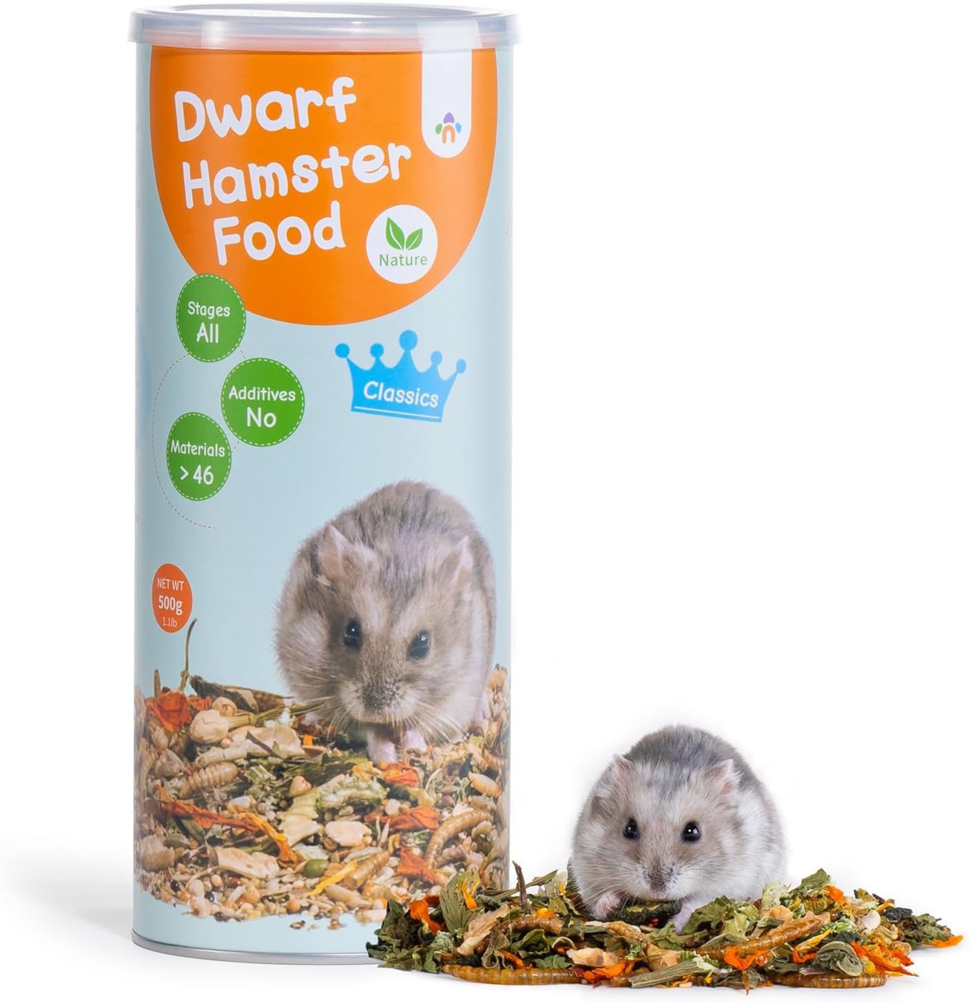 Niteangel Hamster Food & Treats Toy – Small Animal Natural Food for Syrian Golden Dwarf Robo Hamsters or Other Small-Sized Pets