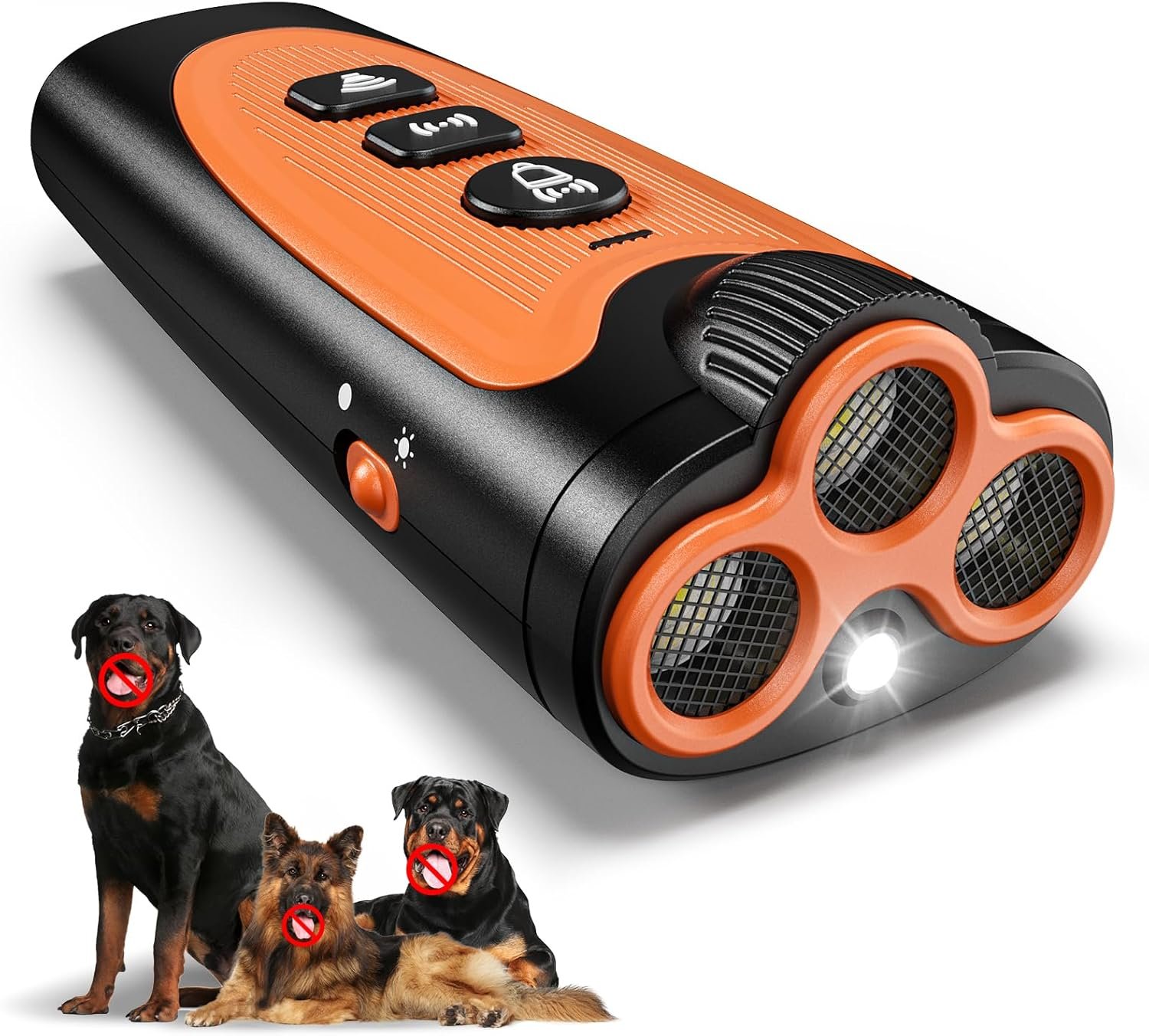 Dog Bark Deterrent Device, 3X Ultrasonic Anti Barking Device for Dogs, 6 Modes 23FT Range Bark Control, Stop Barking Neighbors Dog, Safe & Humane Rechargeable Behavior Correction Devices – Black