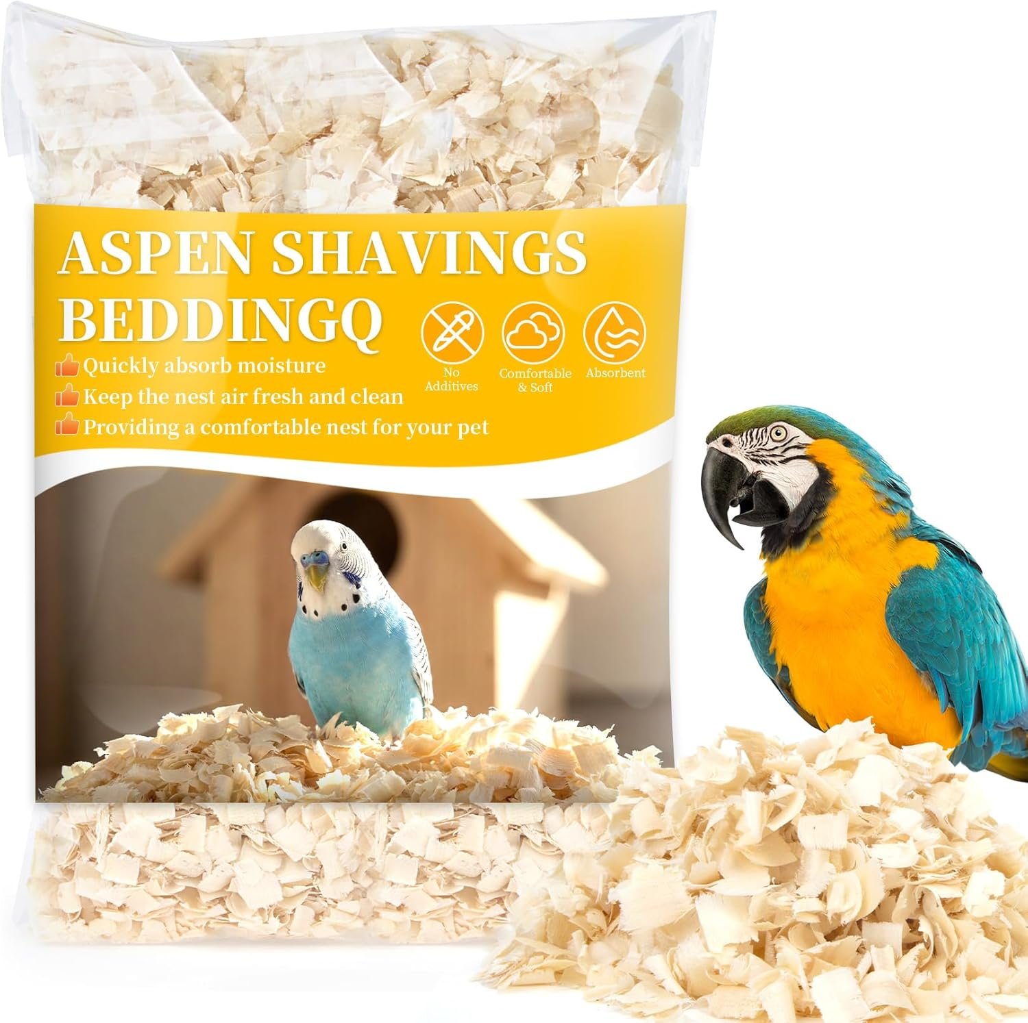 Sukh 10 OZ Aspen Bird Bedding – Aspen Shavings Pet Supplies Bedding and Litter for Guinea Pig Rabbit Snake Enclosure Horse Bunny Hedgehog Chicken Coop Reptile Chinchilla Small Animal