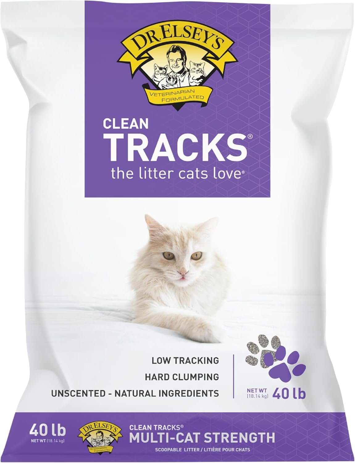 Dr. Elsey’s® Clean Tracks Clumping Clay Cat Litter 40 lb. Bag