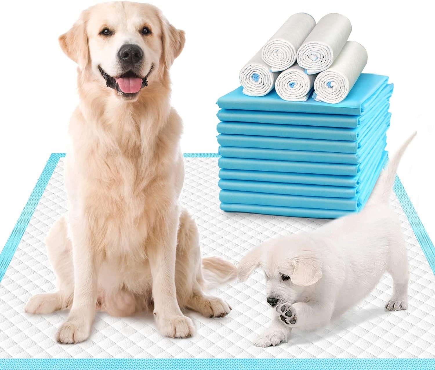 Extra Large Dog Pads 30″x26″ (40 Count), Thicker Pet Training and Puppy Pads, Super Absorbent Pee Pads for Dogs, Leakproof Dog Potty Training Pads for Puppies, Cats, Rabbits, Pet Pee Pads XL