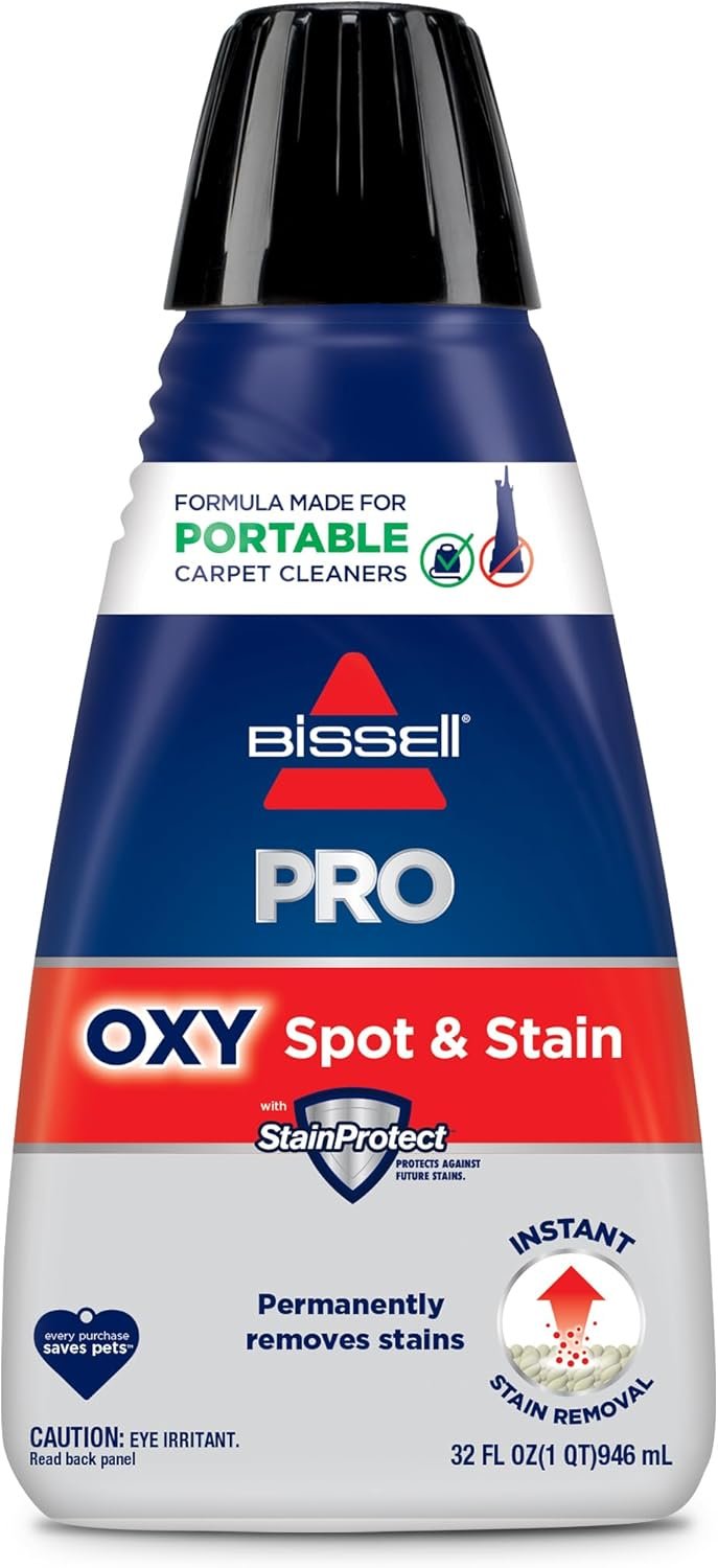 Bissell Professional Spot and Stain + Oxy Portable Machine Formula, 32 oz, Single, 32 Fl Oz