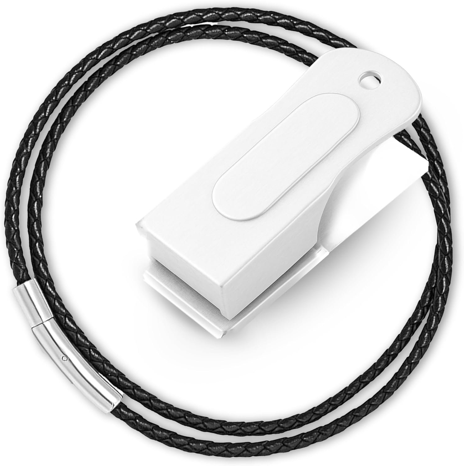 Metal Clickers for Dog Training – White Dog Clicker for Training with Loud Crisp Sound for Behaviour Reward – Brass Style with Magnetic Clasp and Velvet Pouch – 1 Unit Pet Clicker