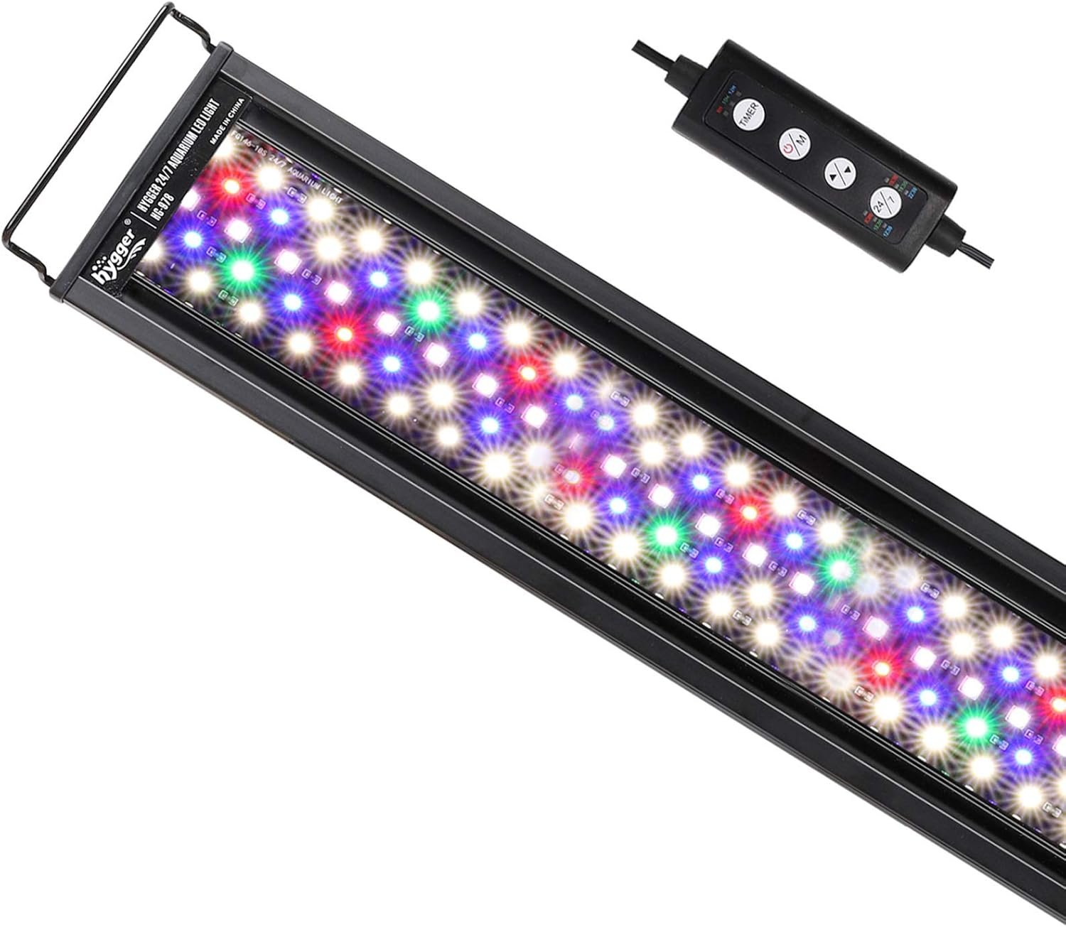 hygger Advanced LED Aquarium Light with Timer, 24/7 Lighting Cycle & DIY Mode, Full Spectrum Fish Tank Light for 24-30 in Freshwater Planted Tank