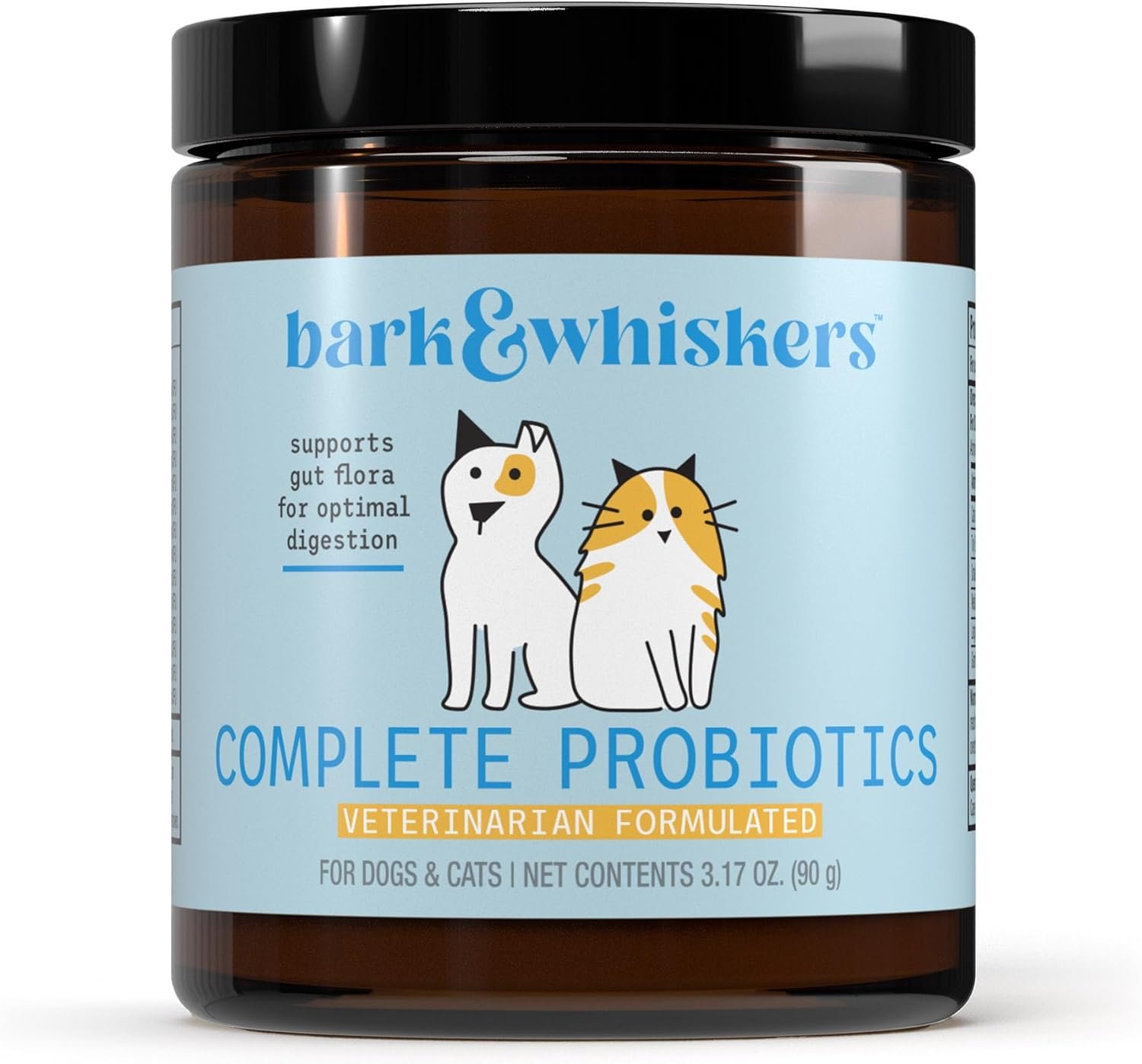 Bark & Whiskers, Complete Probiotics, for Cats and Dogs, 3.17 oz (90 g), Supports Immune Function, Digestive Support, Non GMO, Soy Free, Gluten Free