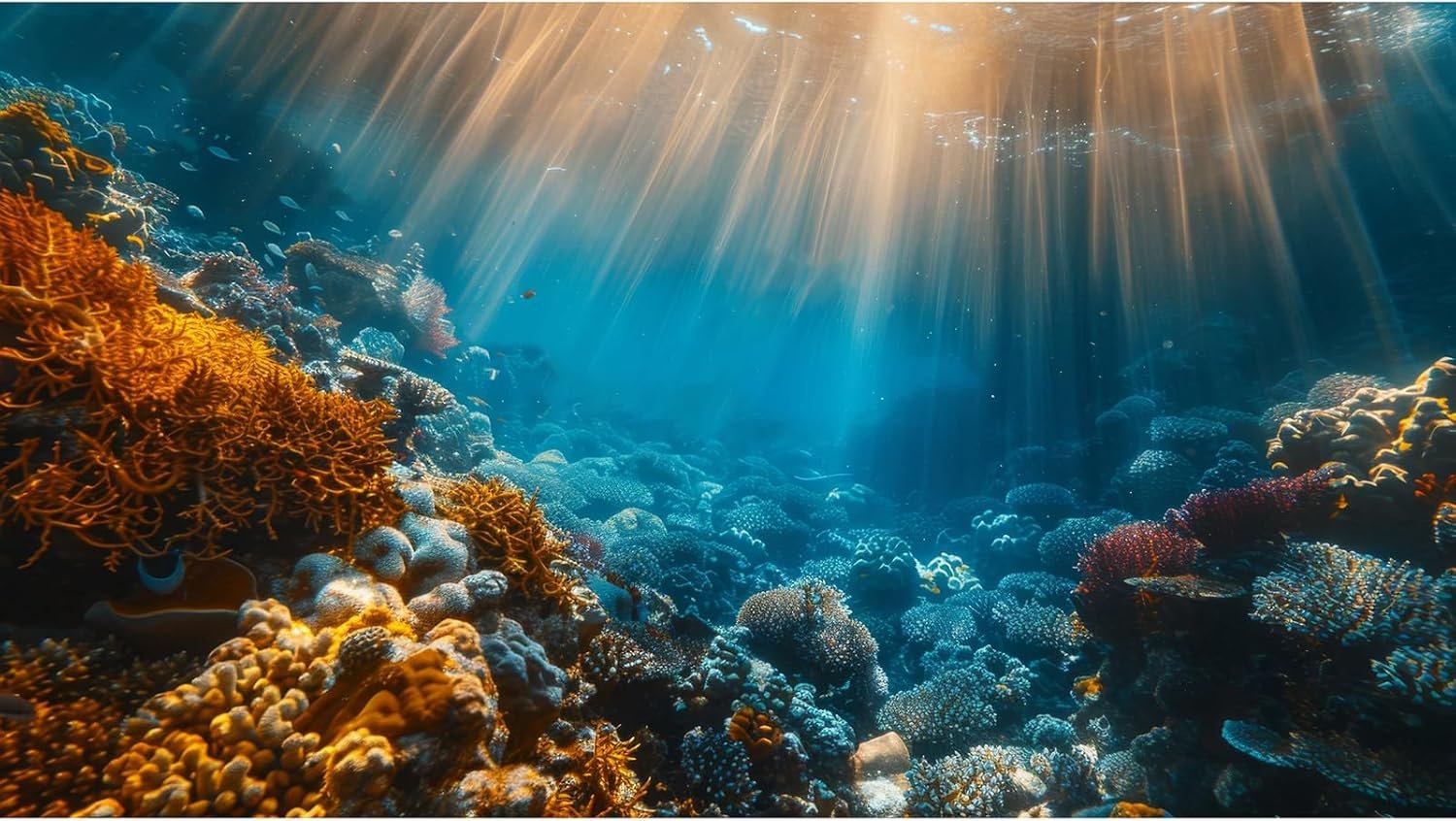 Aquarium Background, Ocean Fish Tank Background, Terrarium Background Cloth 28 x 12 inches