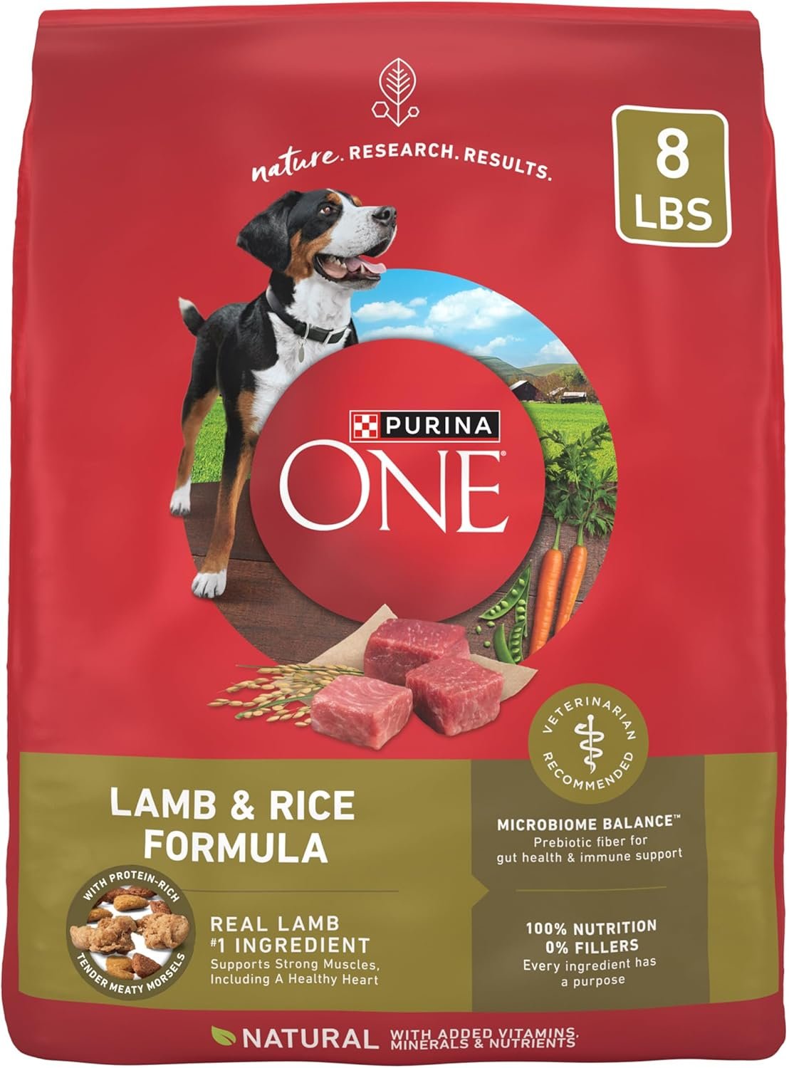 Purina ONE Dry Dog Food Lamb and Rice Formula – 8 lb. Bag