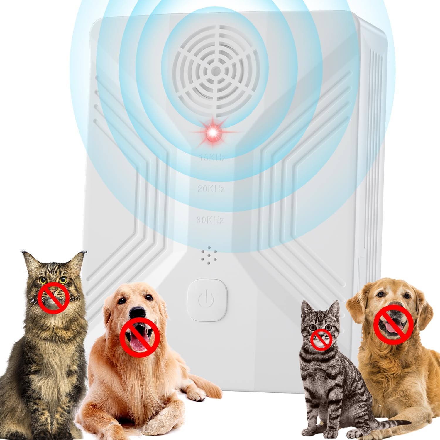 Anti Barking Device For Dogs, 55 Ft Dog Barking Deterrent Devices, 4 Frequency Weatherproof Ultrasonic Bark Deterrent, Effective Stop Barking Dog Devices, Stop the dog from barking at a distance