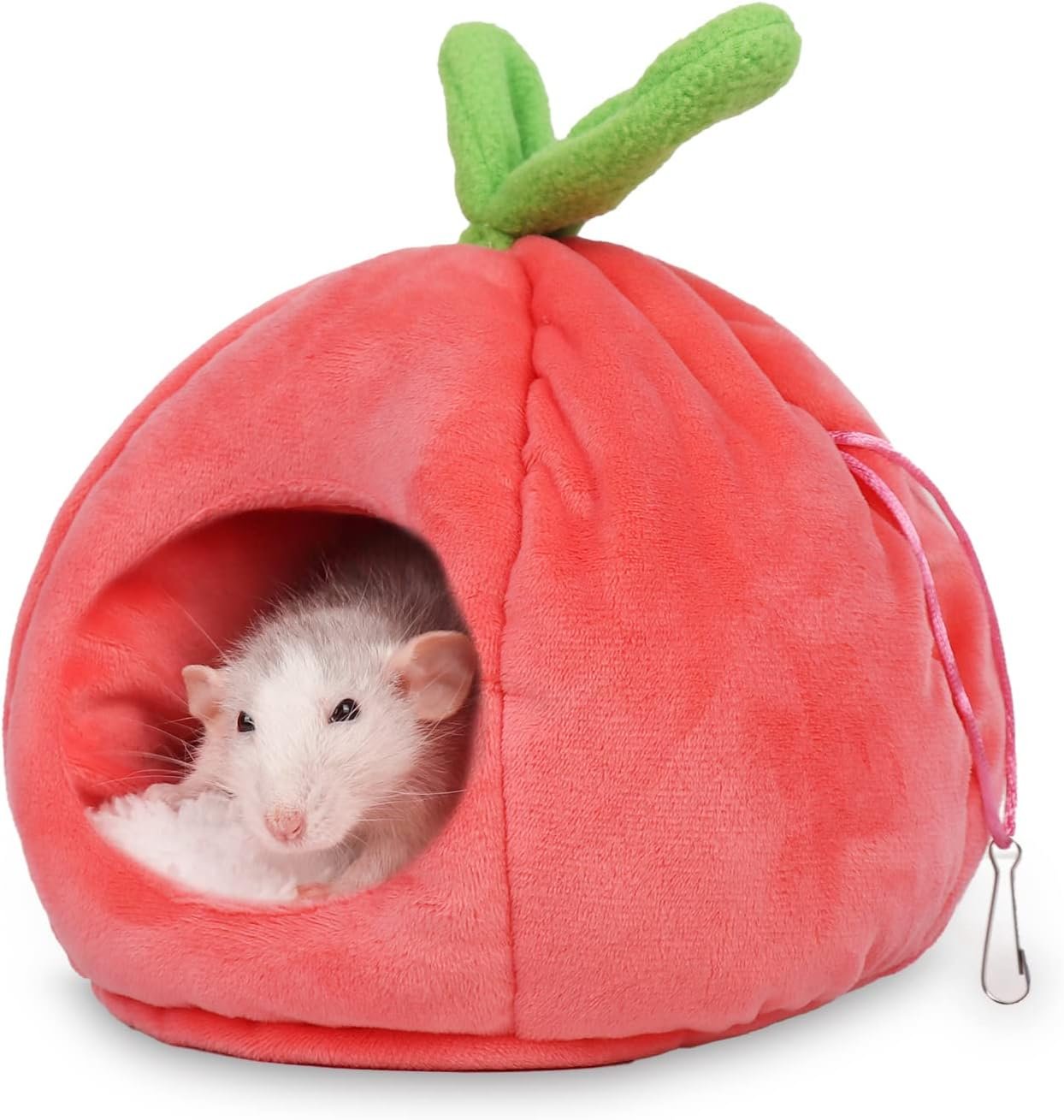 Pet Hideout House – Rat Beds, Small Animal Washable Cage Accessories – Hamster, Syrian Hideout, Sugar Glider Hammock for Dwarf Hamsters, Squirrel, Chipmunks – Pink