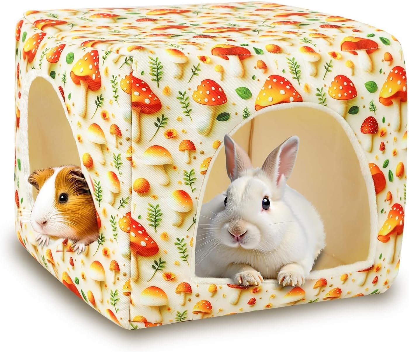 UPINS Guinea Pig Hideout,Washable Small Pet Bed House for Guinea Pigs Ferret Chinchilla Hedgehog Bunnies Rabbit