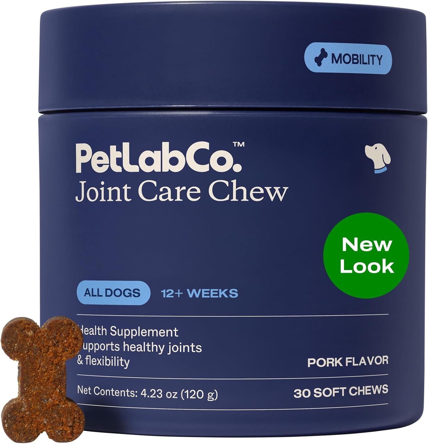 Petlab Co. Joint Care Chews for Dogs – High Levels of Glucosamine, Green Lipped Mussels, Omega 3 and Turmeric – Hip and Joint Supplement for Dogs to Actively Support Mobility, Packaging May Vary