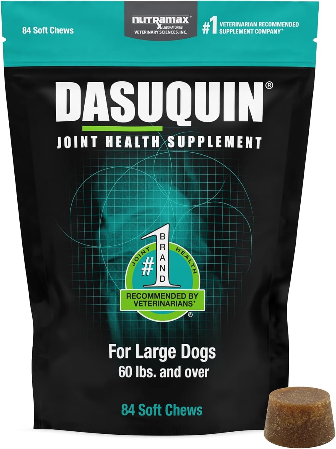 Nutramax Dasuquin for Large Dogs, Joint Health Supplement, Contains Glucosamine for Dogs, Plus Chondroitin, ASU and More, Supports Healthy Joints, Soft Chews, 84 Count