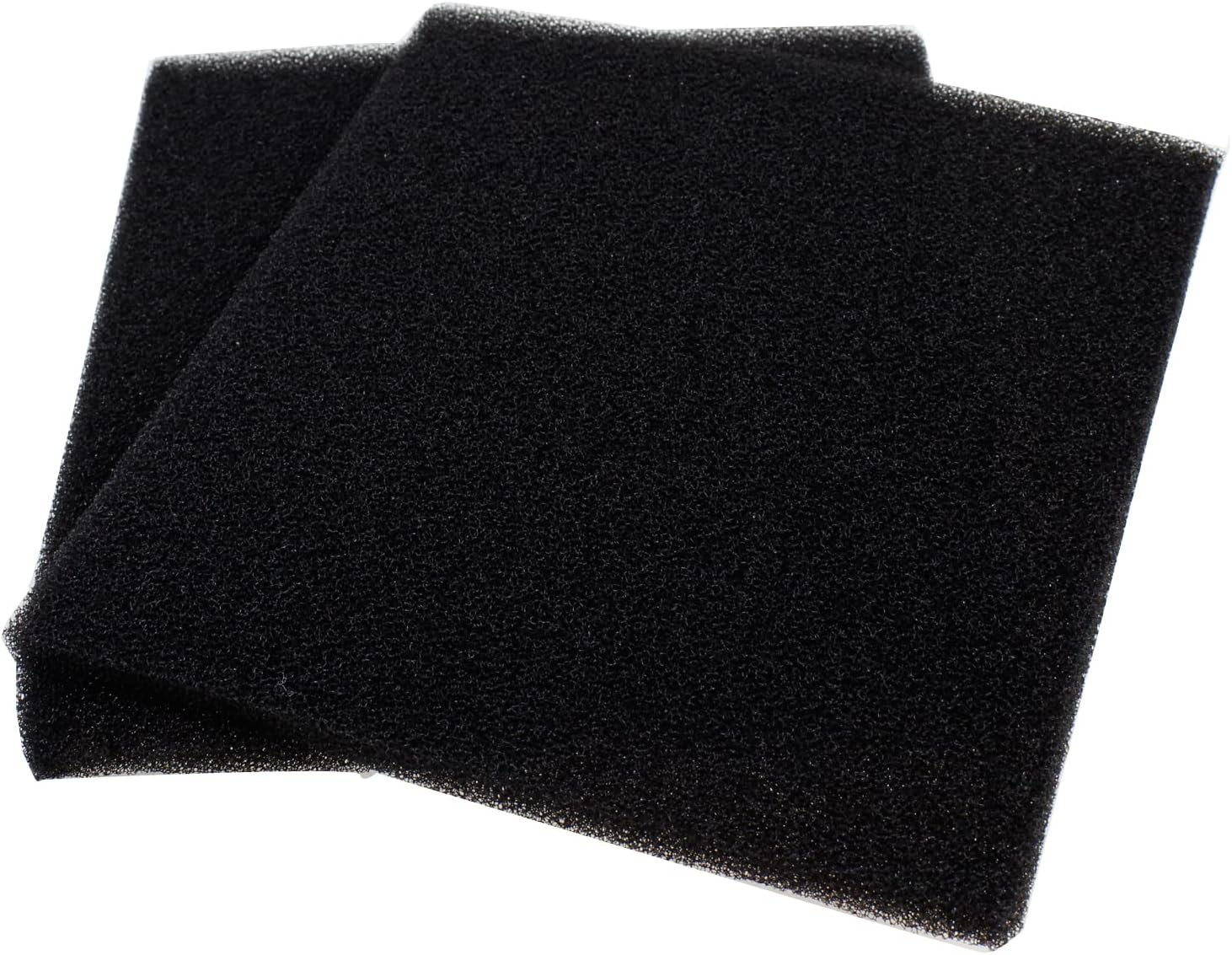 AQUANEAT 2 Pack Aquarium Bio Sponge Filter Media Pad Cut-to-Size Open Cell Foam Sheet for Fish Tank Sump (9″ x 9″ x 0.5″) Black