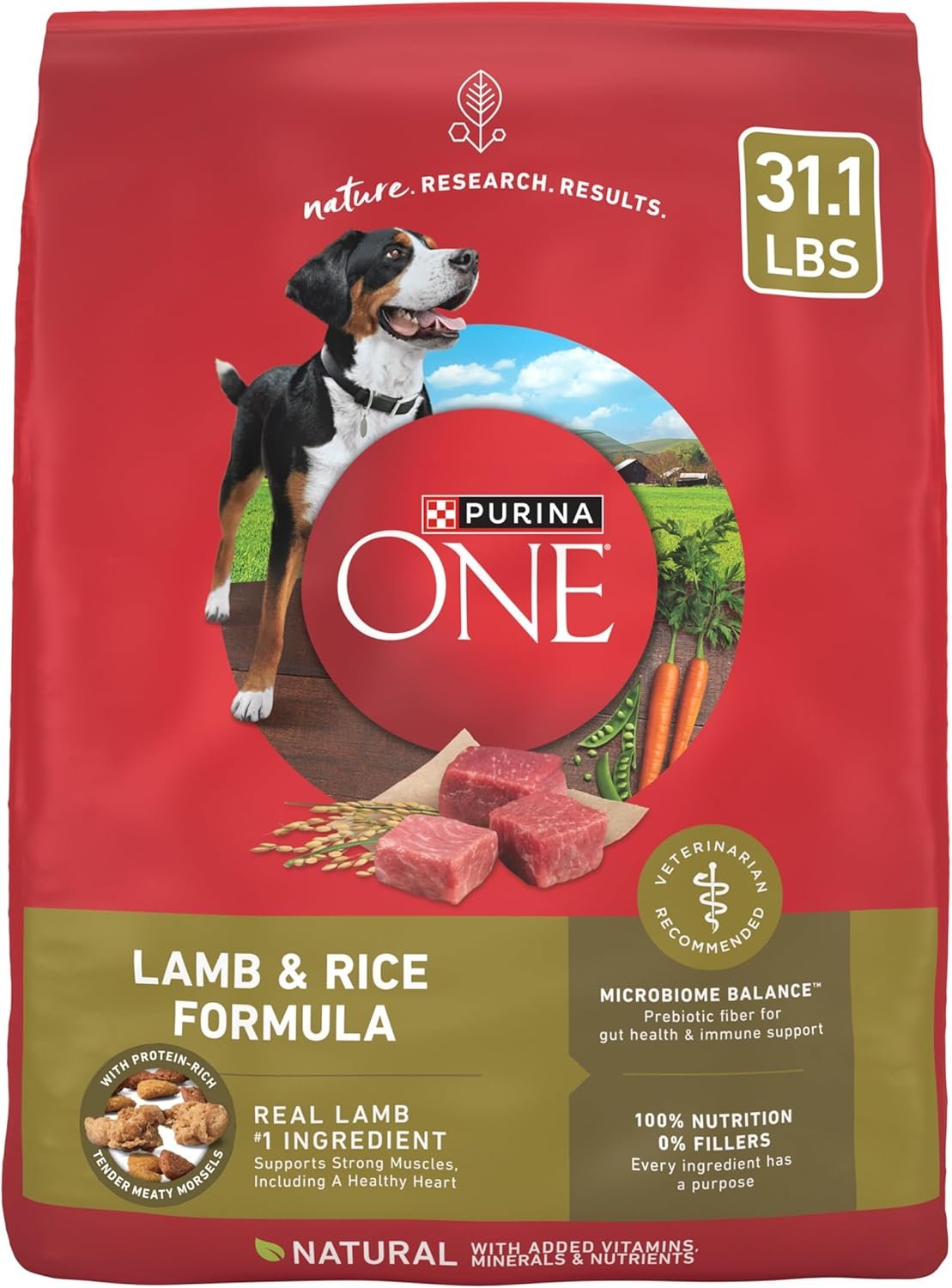 Purina ONE Dry Dog Food Lamb and Rice Formula – 31.1 lb. Bag