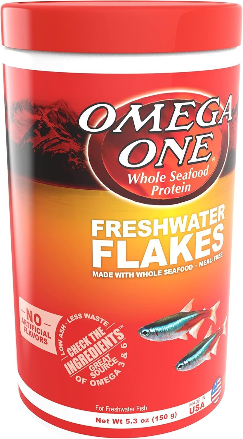 Omega One Freshwater Flakes, 5.3 oz