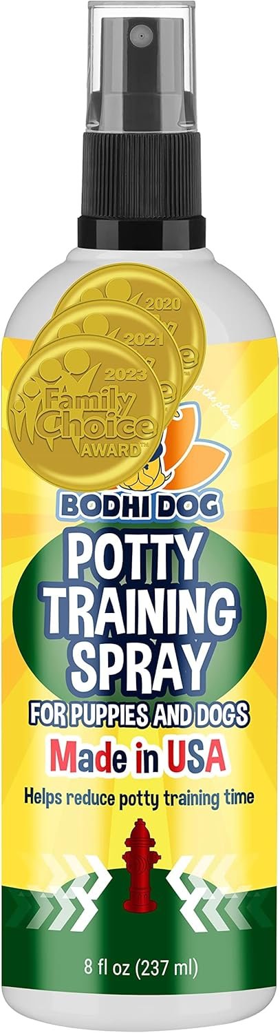 Bodhi Dog Potty Training Spray – Puppy & Dog Training Aid for Indoor & Outdoor Attractant Spray Use – Encourages Proper Dog Pee Here Habits – Safe for Pets & Home – Made in The USA (8 Fl Oz)