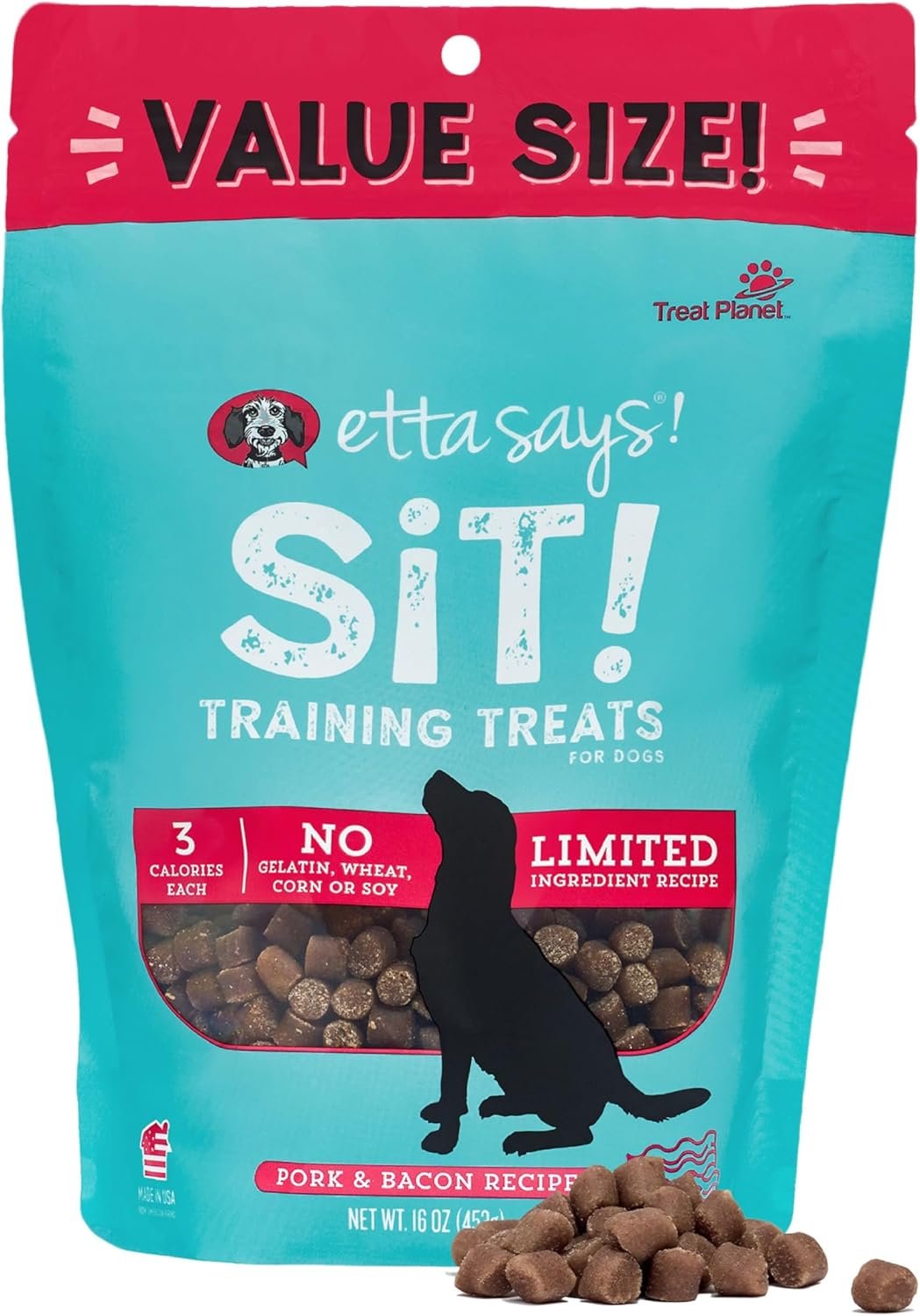 etta says! Training Treats – All Natural Pork and Bacon Soft Treats for Dogs – Made in The USA (16 Oz Pack of 1)