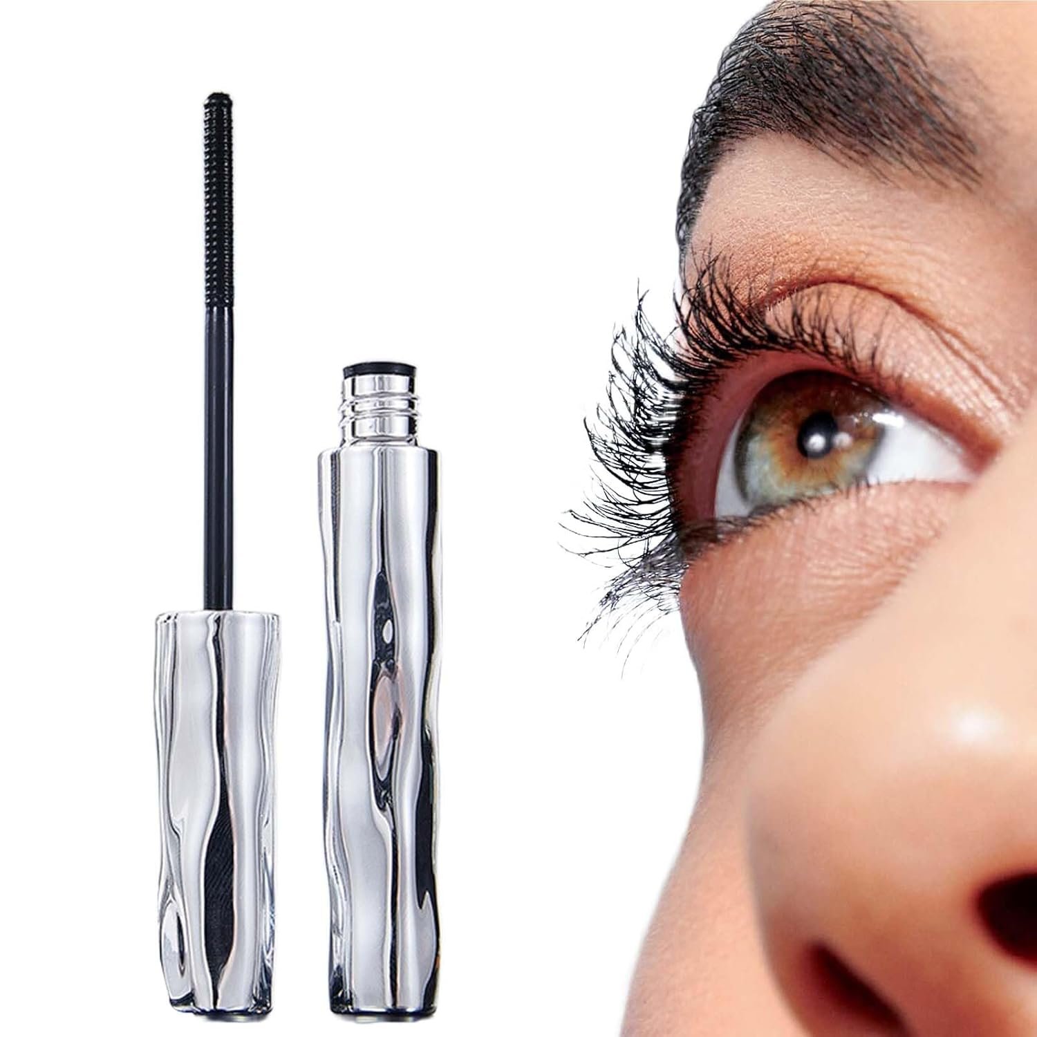 Ultra-Fine Lengthening Waterproof Quick-Dry Mascara, 2026 New Waterproof Quick Drying Curling Mascara, Wand Mascara 3D Curling Eyelash Long Lasting Smudge Proof No Flaking (1PCS)