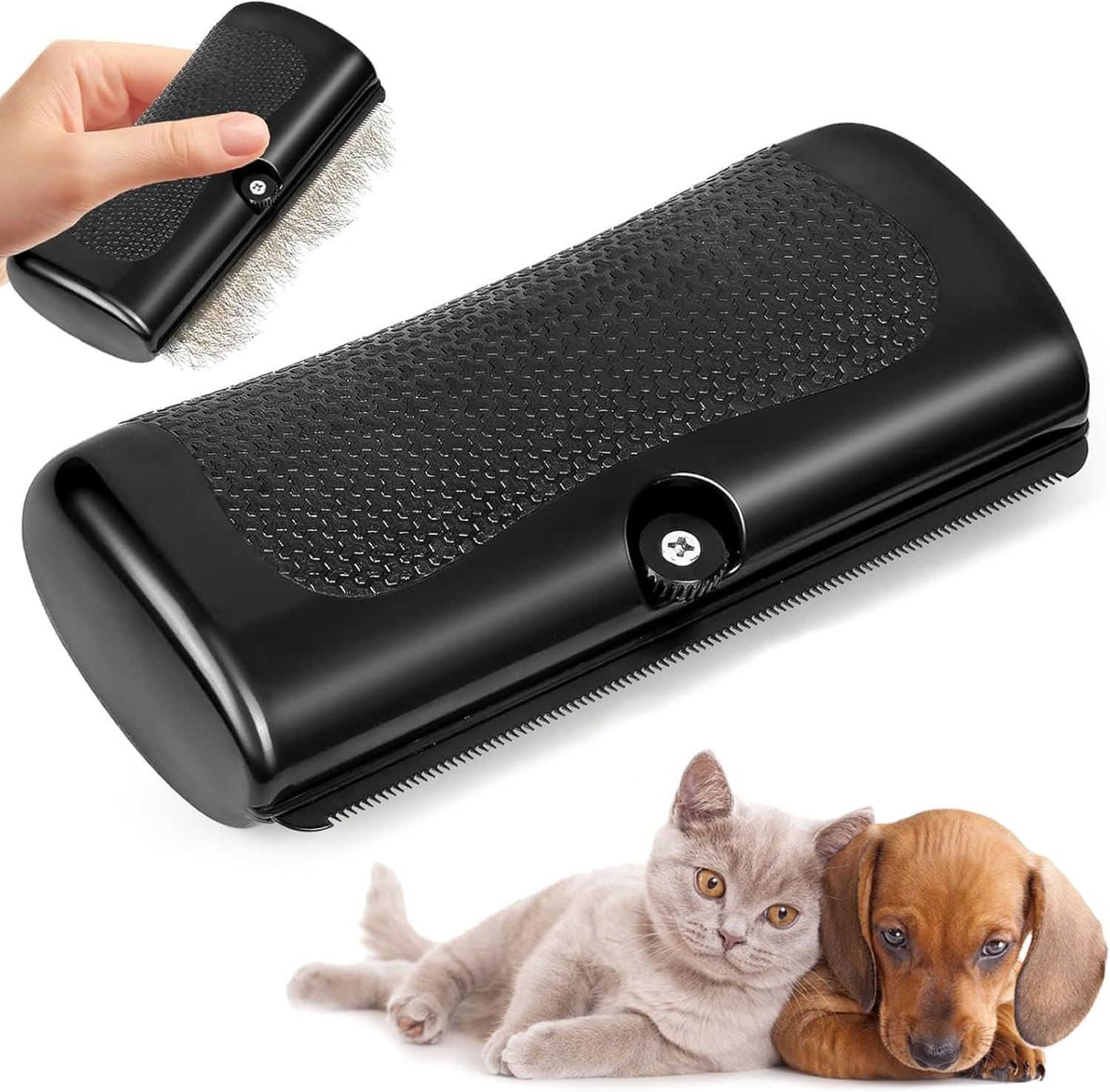 2025 Upgrade Deshedting Dog Brush & Cat Brush – Dog Undercoat Brushs with Comfort Grip, Pet Hair Removal Tool for Shedding – Fits Short Hair Pets (4 Inches)