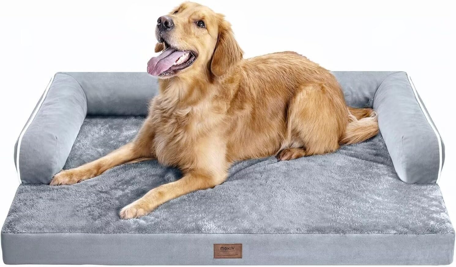 Large Dog Bed Orthopedic Washable – Beds Bolster – Medium XL XLarge Big Dogs – Memory Foam Couch Sofa – Waterproof with Removable Cover