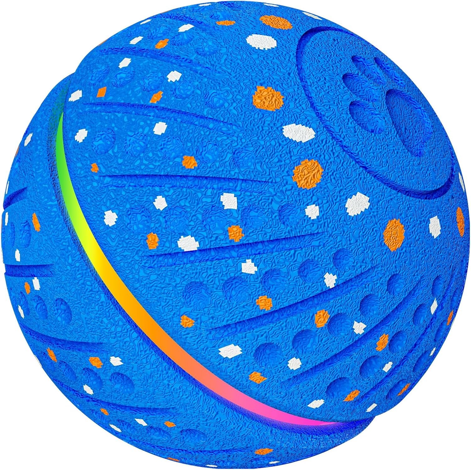 Interactive Dog Toys Ball – Smart Moving Bouncing Dog Ball with Colorful Lights, E-TPU Material, 3 Play Modes Automatic Rolling Dogs Toy for Small Medium Dogs Keep Them Busy(Blue)