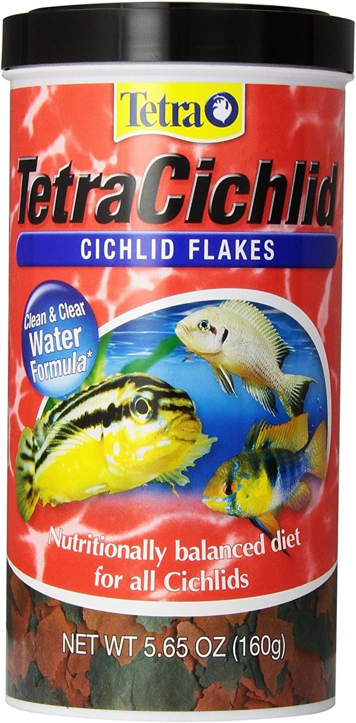 TetraCichlid Cichlid Flakes, Fish Food, Clear Water Advanced Formula, 5.65 Ounces