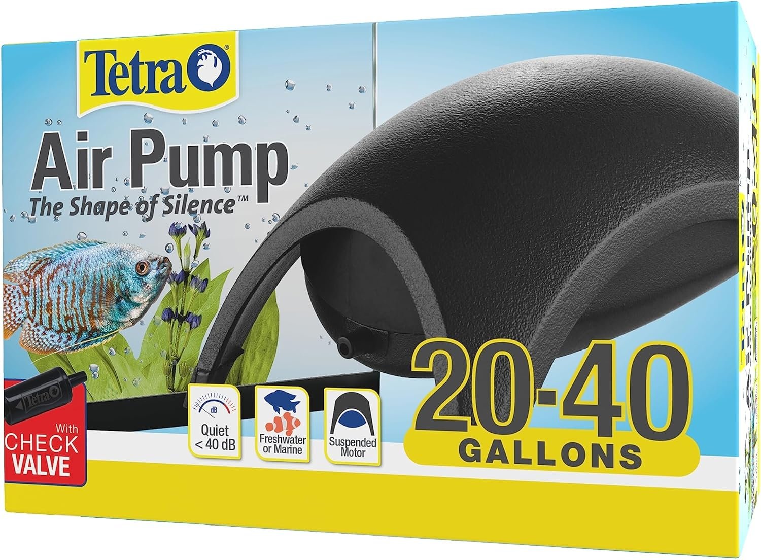 Tetra Whisper Air Pump with Minimal Noise and Maximum Air Flow
