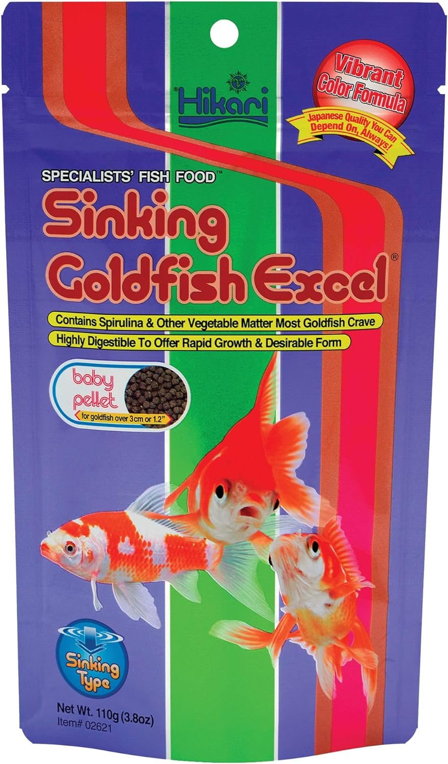 Hikari Sinking Goldfish Excel Fish Food, 3.8 oz. (110g)