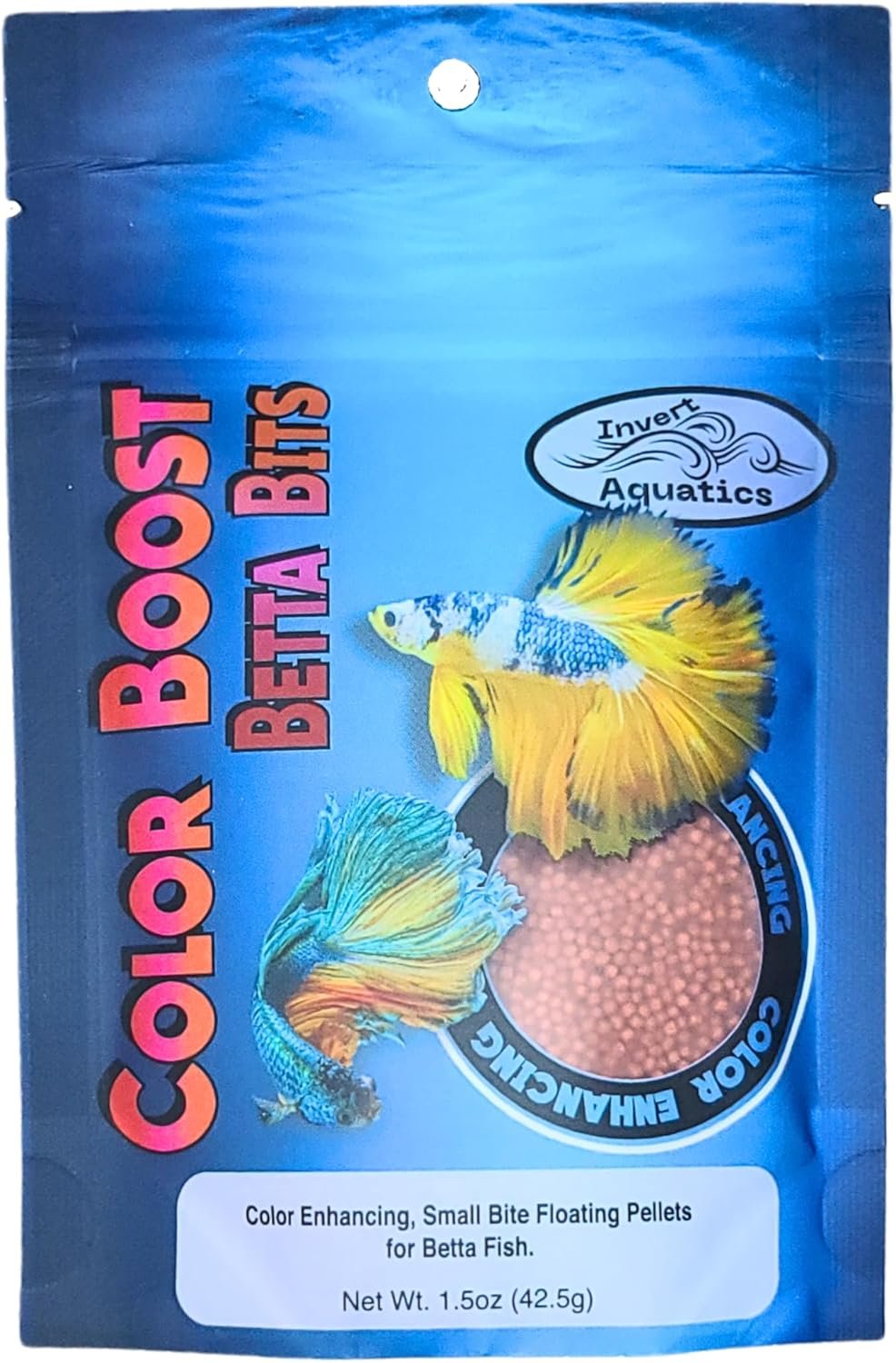 Color Boost Betta Bits – Color Enhancing, Floating Pellet Daily Diet – Betta Food (1.5 oz)