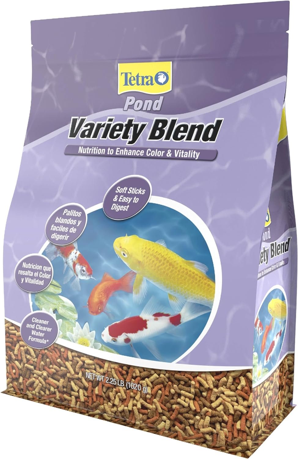 TetraPond Variety Blend, Pond Fish Food, for Goldfish and Koi Yellow 2.25 Pound (Pack of 1)