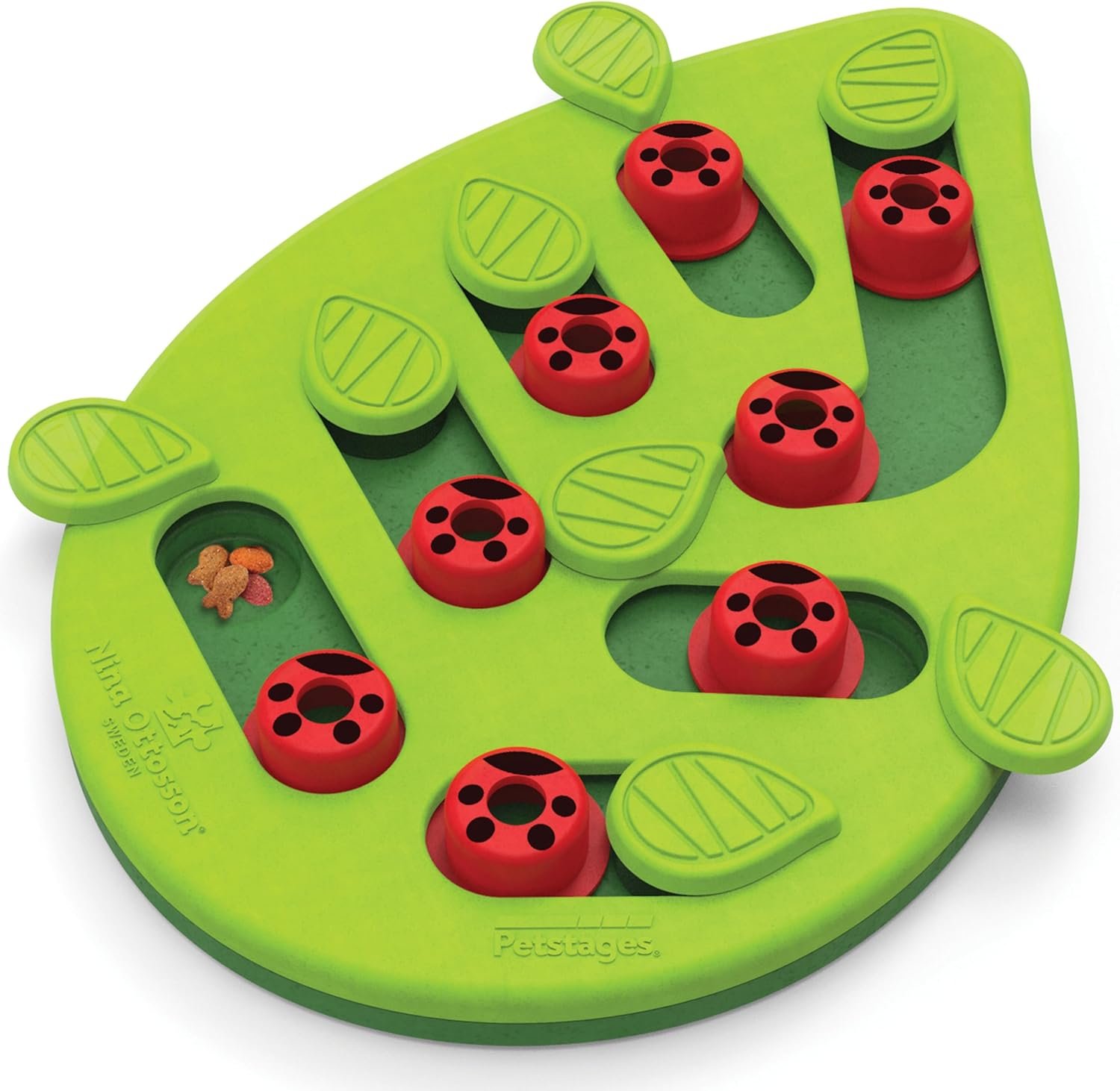 Catstages Nina Ottosson Buggin’ Out Puzzle & Play – Interactive Cat Puzzle Feeder for Indoor Cats, 16 Hidden Treat Compartments, Slow Feeder, Durable & Easy-Clean, 13in x 9.5in
