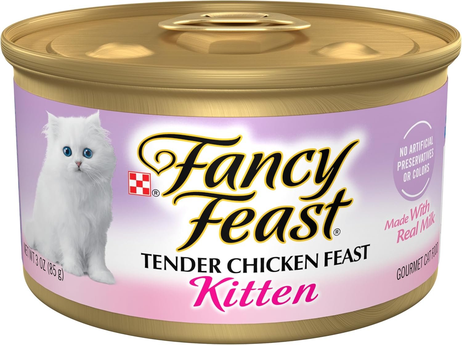 Purina Fancy Feast Kitten Tender Chicken Feast Wet Kitten Food Pate – (Pack of 24) 3 oz. Cans