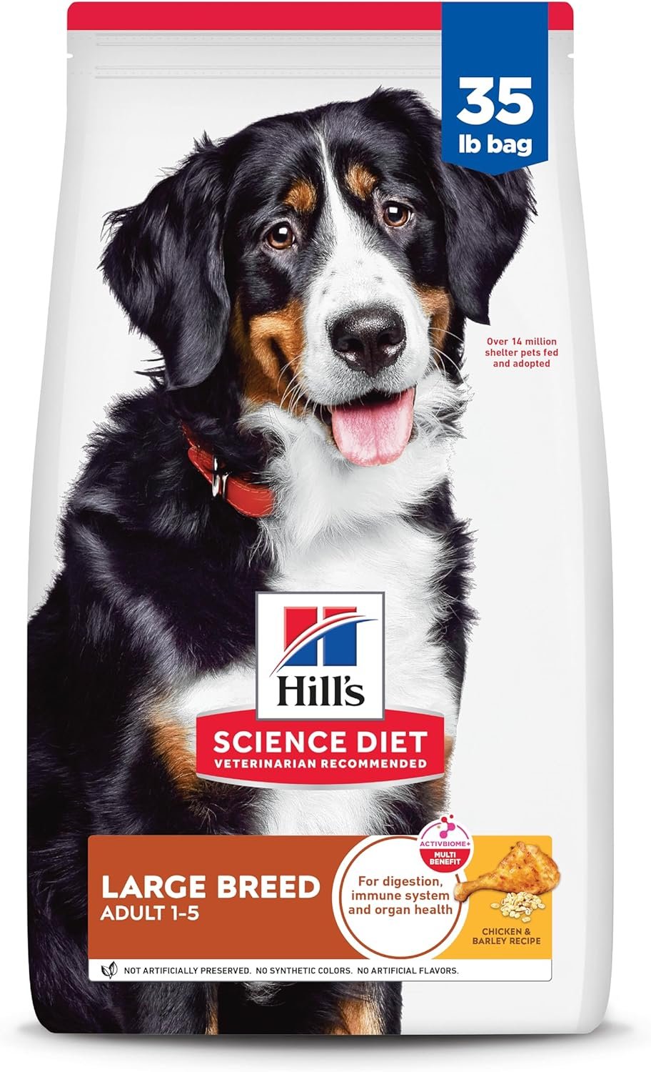 Hill’s Science Diet Large Breed Adult Dry Dog Food 1-5, Quality Protein for Joint Support & Lean Muscles, Chicken & Barley, 35 lb. Bag