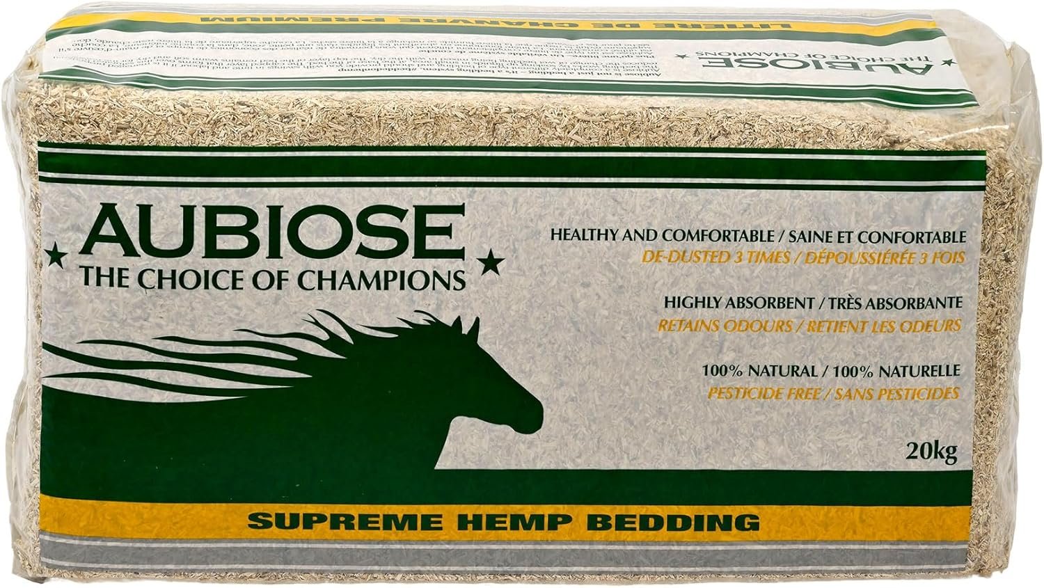 High Grade French Hemp Bedding, 44lb (400L) Jumbo Bulk Bag of Extremely Low Dust Shavings for Horses, Chickens, Small Animals, Rats, Guinea Pigs, Bunny Rabbits, Reptiles, Good Chicken Coop Bedding