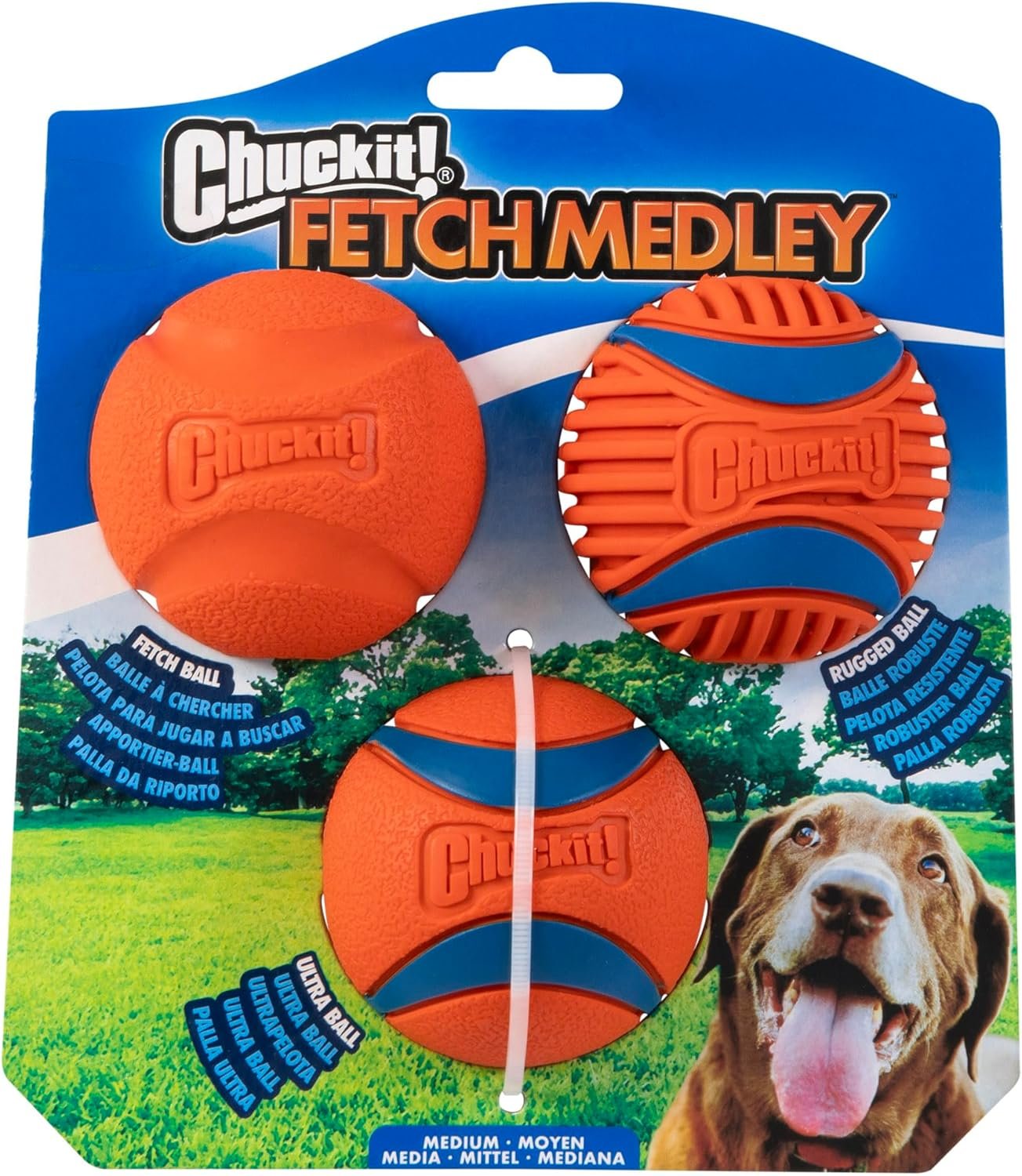 Chuckit! Dog Balls – Interactive Dog Toys, High-Bounce Fetch Ball, Ultra and Rugged Balls, Durable – Size Medium, 2.5-inch Diameter, Set of 3
